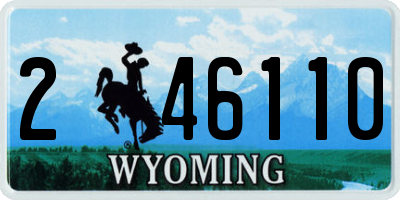 WY license plate 246110