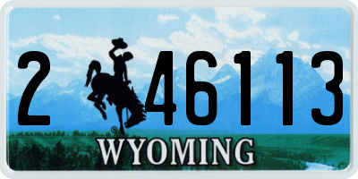 WY license plate 246113