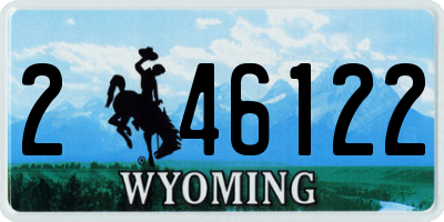 WY license plate 246122