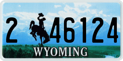 WY license plate 246124