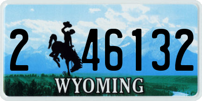 WY license plate 246132