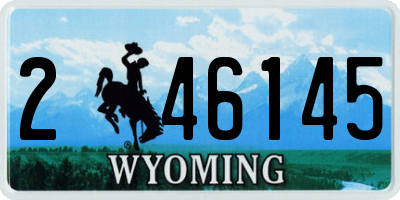 WY license plate 246145