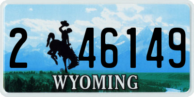 WY license plate 246149