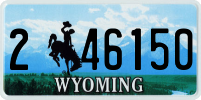 WY license plate 246150