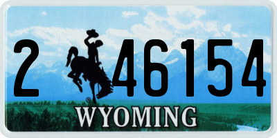 WY license plate 246154