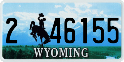 WY license plate 246155