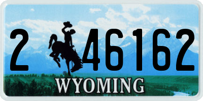 WY license plate 246162
