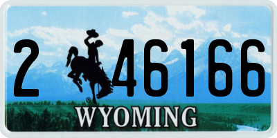 WY license plate 246166