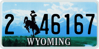 WY license plate 246167