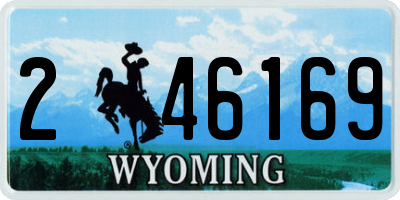 WY license plate 246169