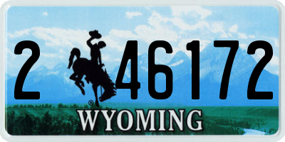 WY license plate 246172