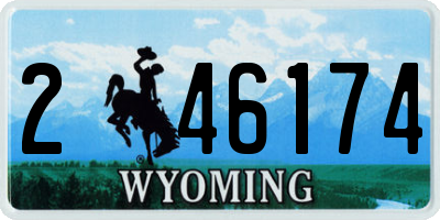 WY license plate 246174