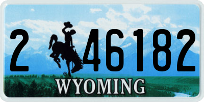 WY license plate 246182