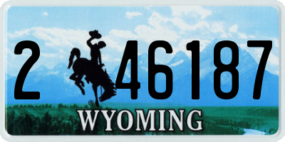 WY license plate 246187