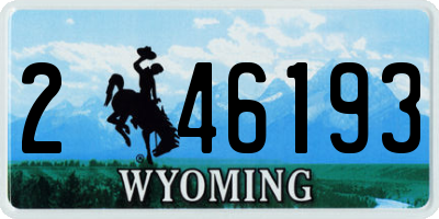 WY license plate 246193