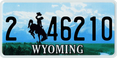 WY license plate 246210