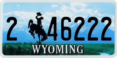 WY license plate 246222
