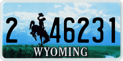 WY license plate 246231