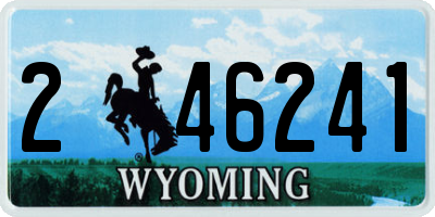 WY license plate 246241