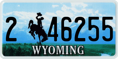 WY license plate 246255