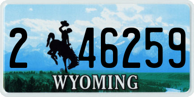 WY license plate 246259