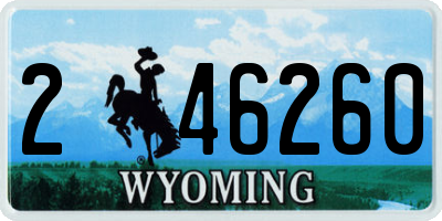 WY license plate 246260
