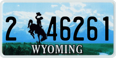 WY license plate 246261