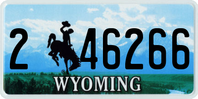 WY license plate 246266
