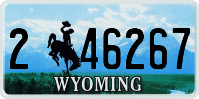 WY license plate 246267