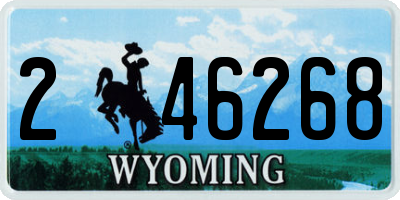 WY license plate 246268