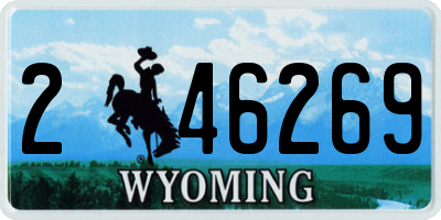WY license plate 246269