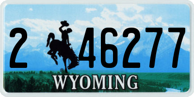 WY license plate 246277