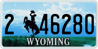 WY license plate 246280