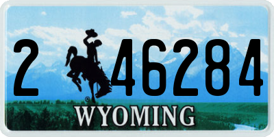 WY license plate 246284