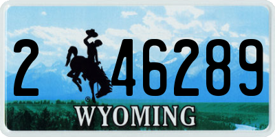 WY license plate 246289