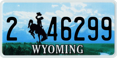 WY license plate 246299
