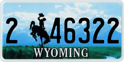 WY license plate 246322