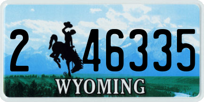 WY license plate 246335