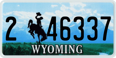 WY license plate 246337