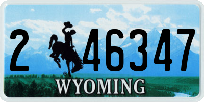 WY license plate 246347