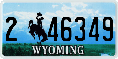 WY license plate 246349