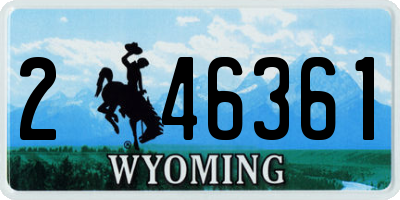 WY license plate 246361