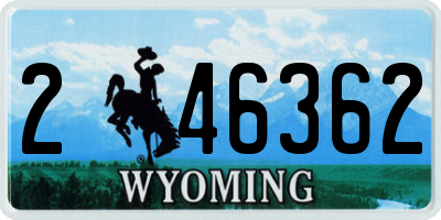 WY license plate 246362
