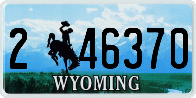 WY license plate 246370