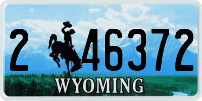 WY license plate 246372
