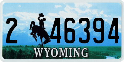 WY license plate 246394