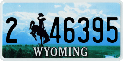 WY license plate 246395