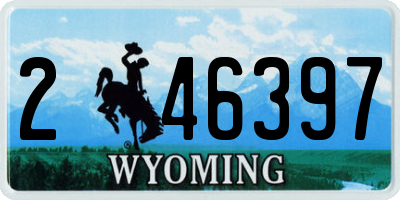 WY license plate 246397