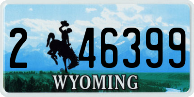 WY license plate 246399