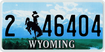 WY license plate 246404